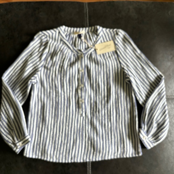 NWT Universal Thread Gauzy Pinstripe Blouse - Picture 1 of 10